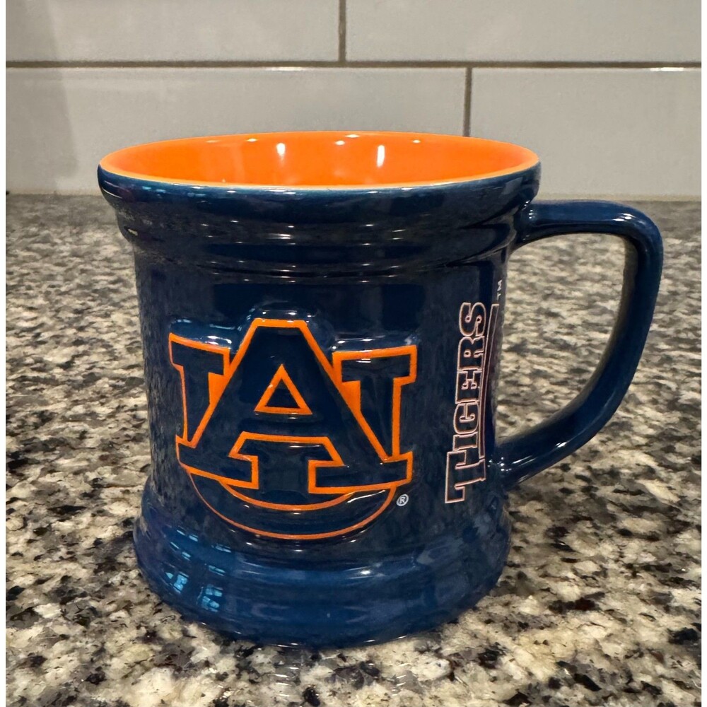 Officially Licensed Auburn University Tigers 3D Sculpted Relief Mug Coffee Cup